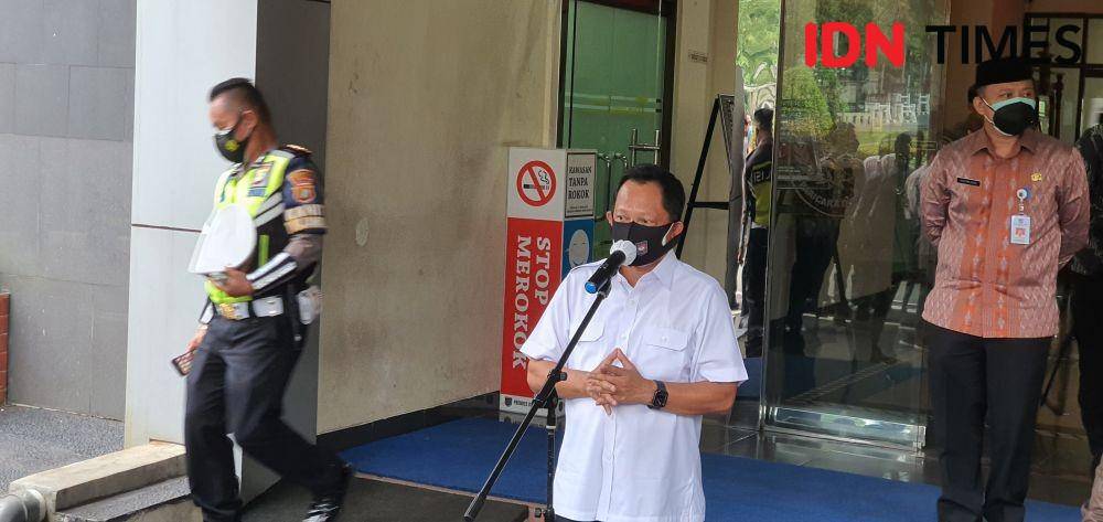 Menteri Dalam Negeri, Tito Karnavian melakukan lawatan ke Balai Kota Depok. (IDNTimes/Dicky)