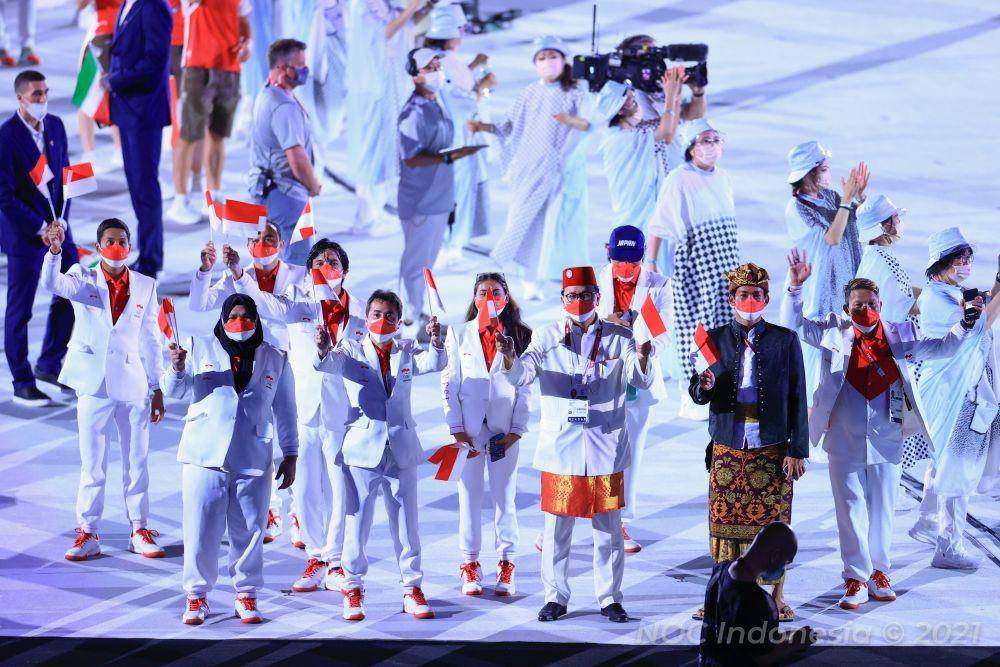Kontingen Indonesia di Upacara Pembukaan Olimpiade Tokyo 2020 (Dok.IDN Times/NOC Indonesia)