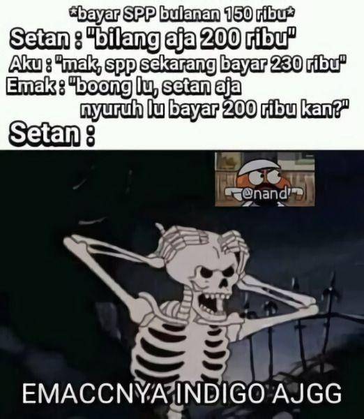 meme ekspresi setan (instagram.com/rakyat_plus_62)