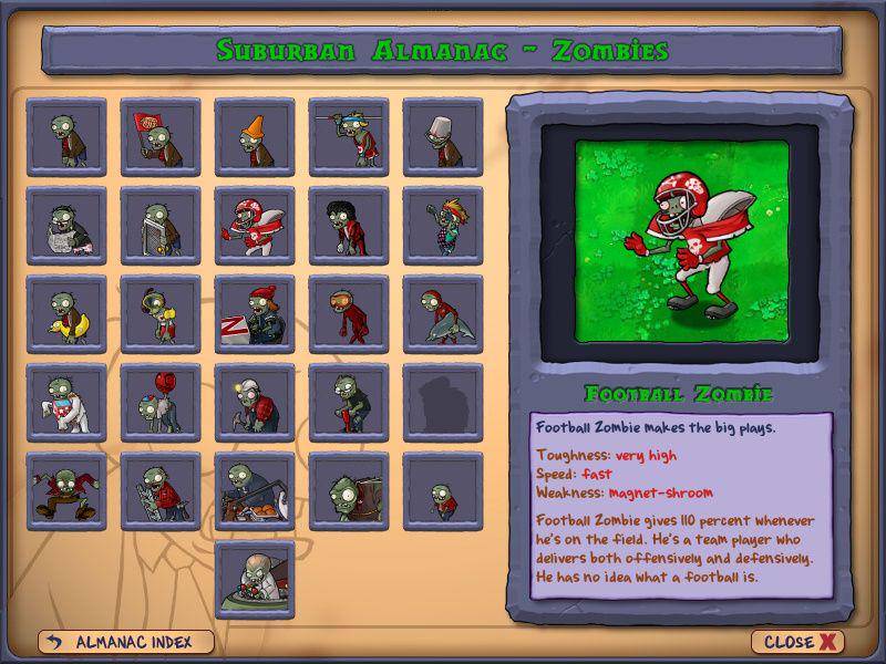 Football Zombie (dok. PopCap Games/Plants vs. Zombies)