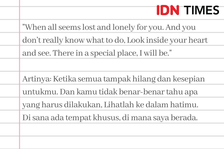 Caption Bahasa Inggris romantis (IDN Times/M. Tarmizi Murdianto)