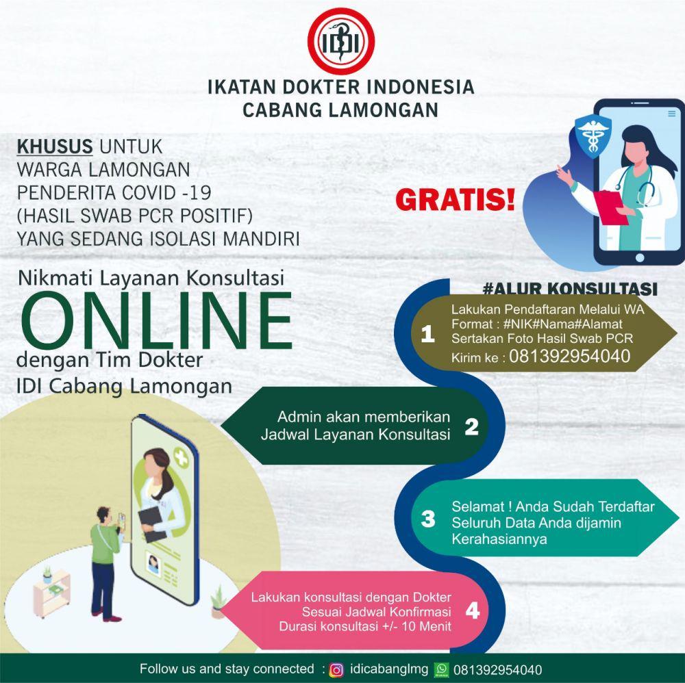 IDI Lamongan Buka Konsultasi Gratis Bagi Warga yang Isoman
