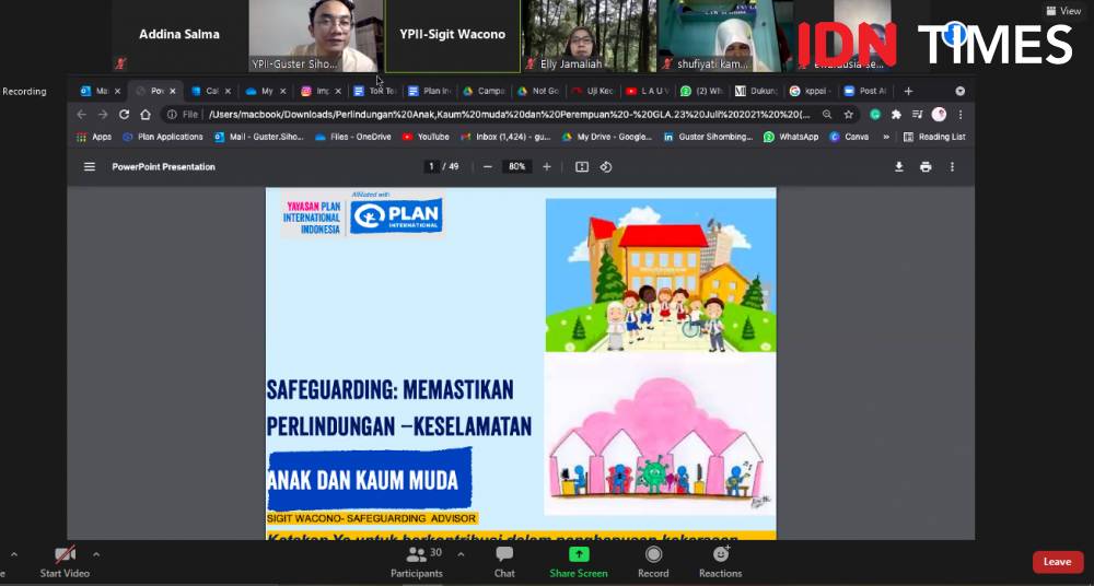 'Workshop untuk Guru: Mengenal Kekerasan Berbasis Gender & No! Go! Tell! di Sekolah' yang dilaksanakan pada Jumat (23/7/2021) (IDNTimes/Dina Fadillah Salma)