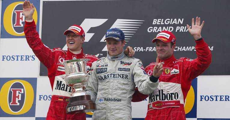 Kimi Raikkonen pada GP Belgia 2004 (scuderiafans.com)