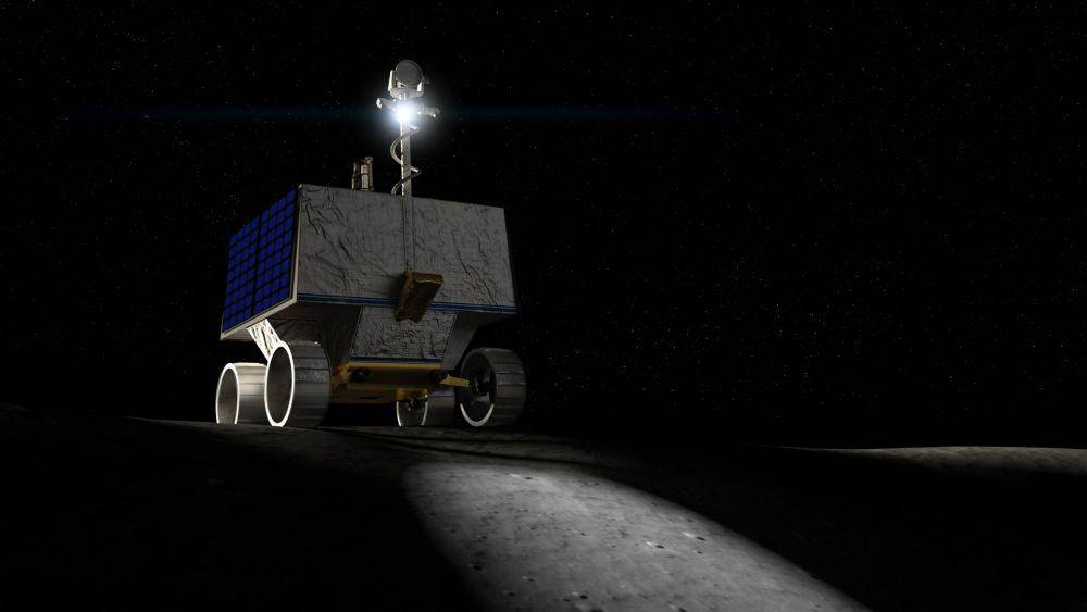 ilustrasi Rover VIPER yang akan menjelajah permukaan Bulan (dok. NASA)
