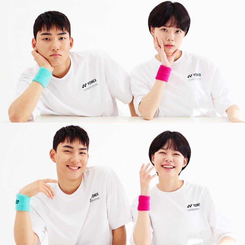 Tang Joon Sang dan Lee Jae In di pemotretan Yonex Korea (instagram.com/yonex_kr)
