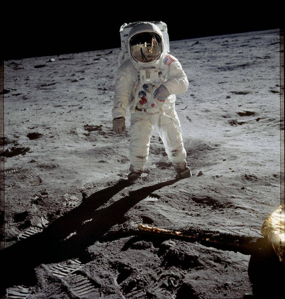 Astronaut Buzz Aldrin di Bulan tahun 1969 (dok. NASA)