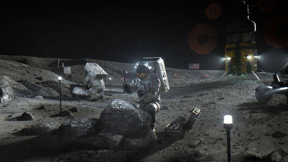 ilustrasi kembalinya manusia ke Bulan dalam Misi Artemis (dok. NASA)