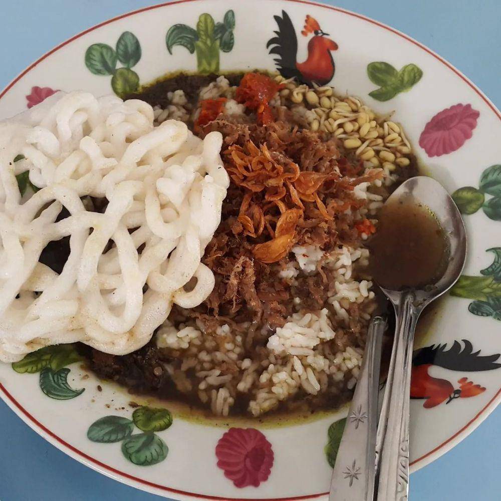 Ilustrasi nasi rawon (instagram.com/kantin_pandan)