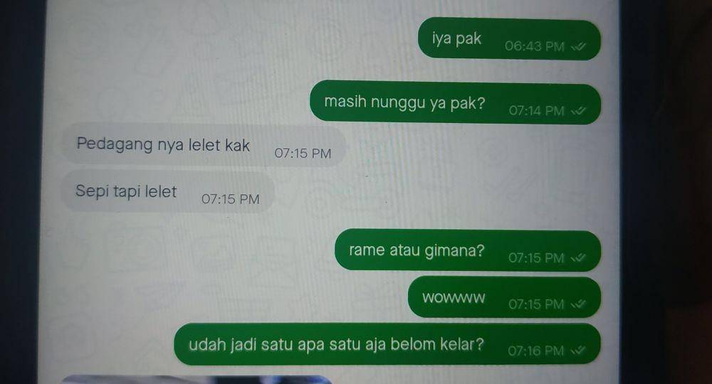 alasan ojek online lama (twitter.com/eybiyci)