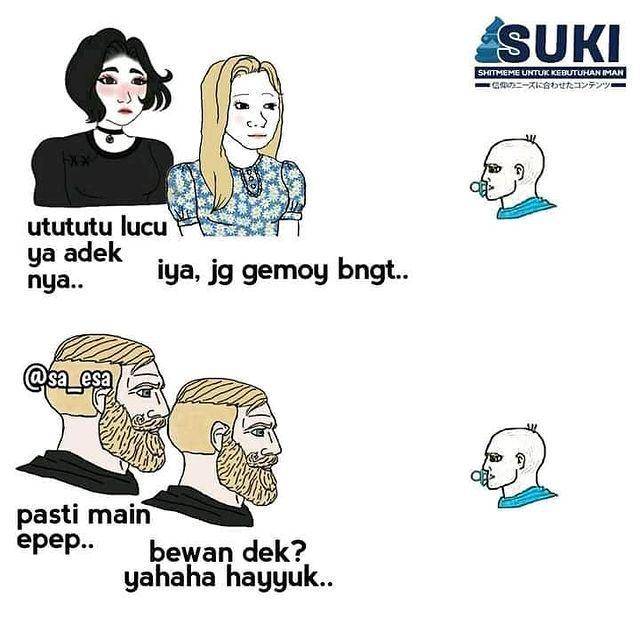meme beda cewek dan cowok (instagram.com/majelis_humor_indonesia)