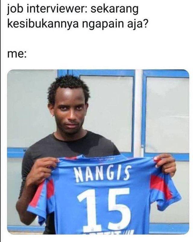 meme interview (instagram.com/anekdotindonesia)