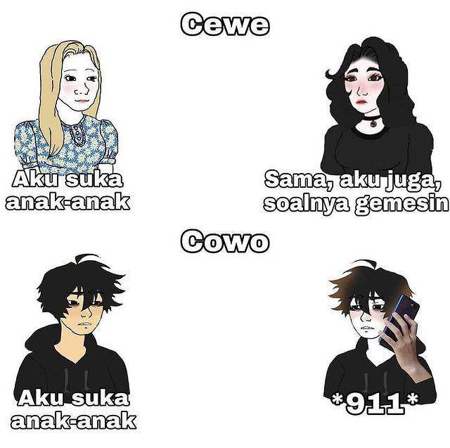 meme beda cewek dan cowok (instagram.com/memes.comik.indonesia)