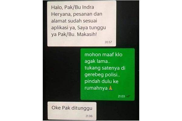 alasan ojek online lama (twitter.com/recein_aja)