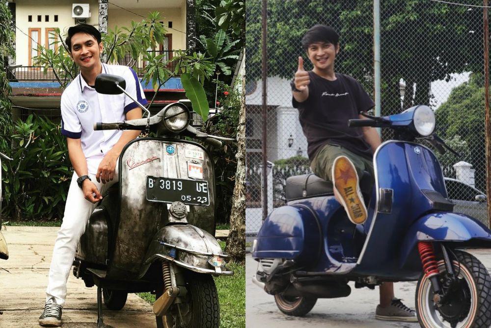 9 Potret Reiner Manopo Bersama Motor Vespa, Ada yang Mau Dibonceng?