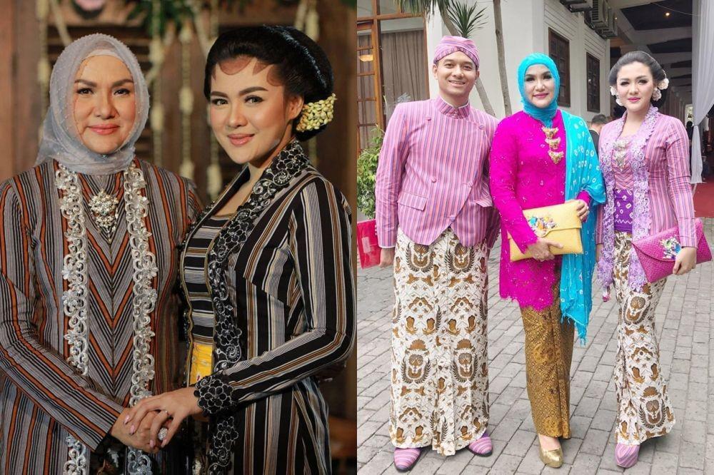 14 Adu Gaya Kebaya Vicky Shu dan Mama Faiza Aljufri, Bergaya Ningrat!