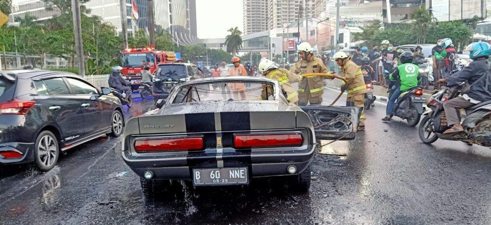 Ford Mustang Shelby 1966 Terbakar di Pondok Indah, Ini Penampakannya