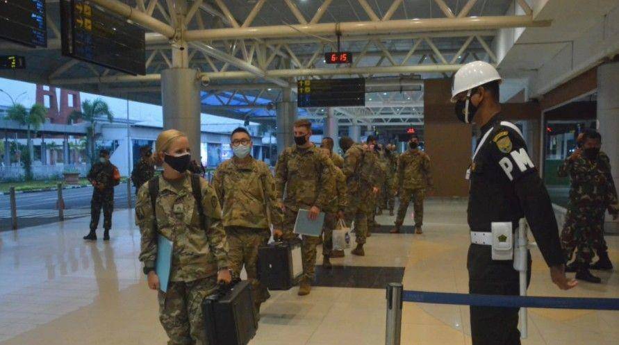 Kedatangan 330 pasukan militer Amerika Serikat di Palembang untuk latihan Garuda Shield (Dokumentasi TNI AD)