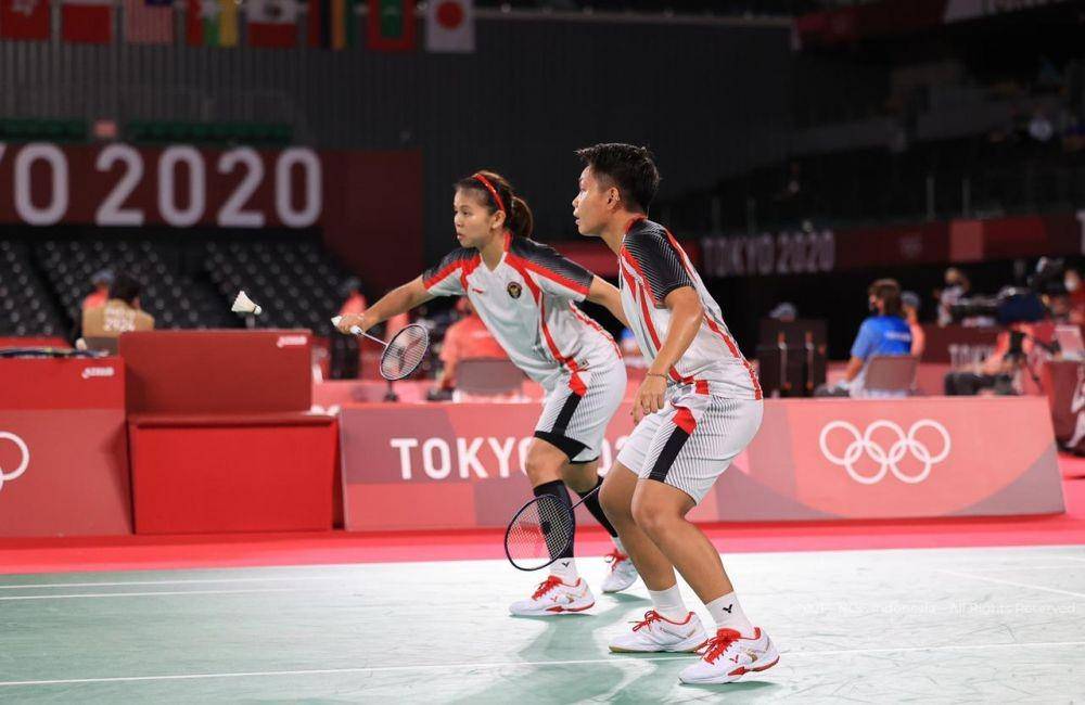 Ganda putri Indonesia, Greysia Polii/Apriyani Rahayu di Olimpiade Tokyo 2020 (dok. NOC Indonesia)