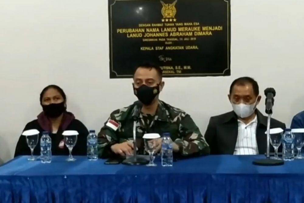 Konferensi Pers Kasus Penganiayaan oleh anggota TNI terhadap penyandang disabilitas (Tunawicara) di Kabupaten Merauke, Papua. (facebook.com/INFO KEJADIAN KOTA MERAUKE)