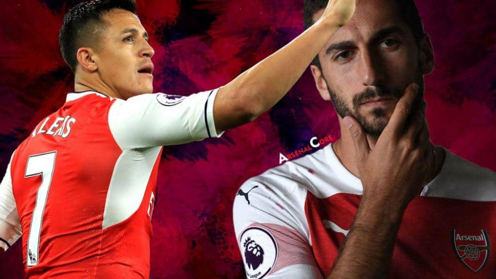 potret Alexis Sanchez dan Henrikh Mkhitaryan (arsenalcore.com)