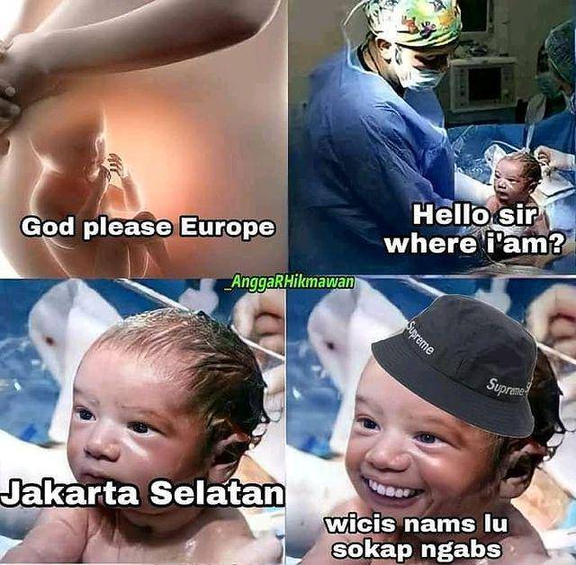 meme bayi lahir (instagram.com/majelis_humor_indonesia)