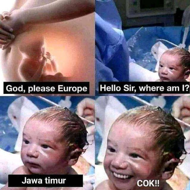 meme bayi lahir (instagram.com/majelis_humor_indonesia)