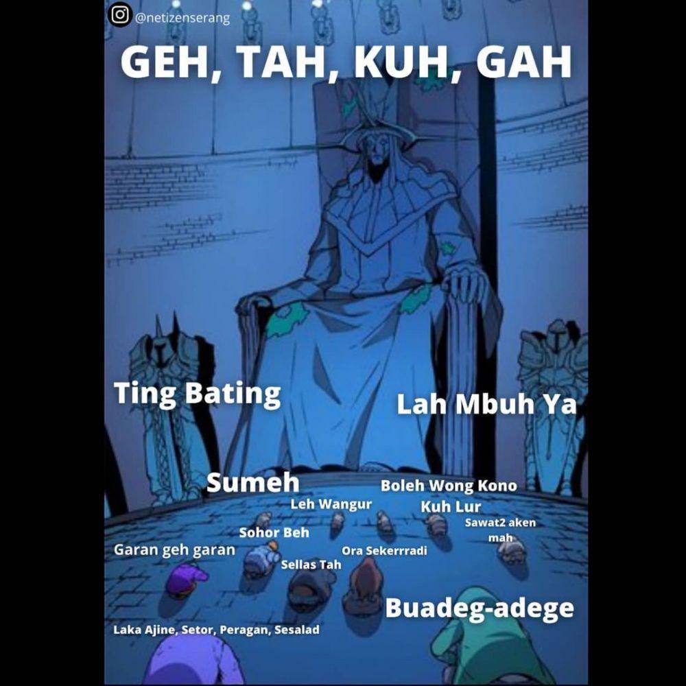 meme bahasa daerah (instagram.com/netizenserang)