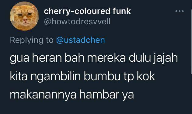 cuitan bule gak suka pedas (twitter.com/howtodresvvell)