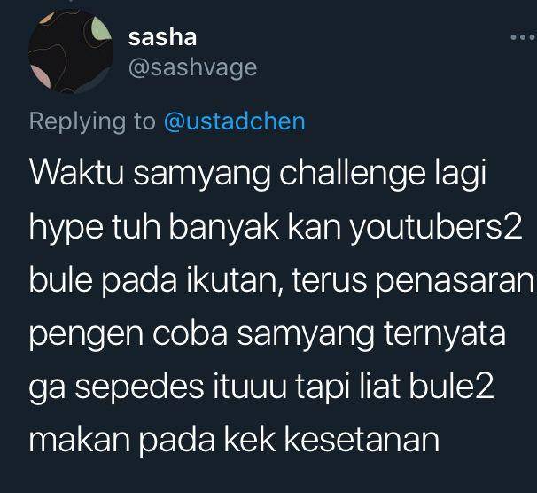 cuitan bule gak suka pedas (twitter.com/sashvage)