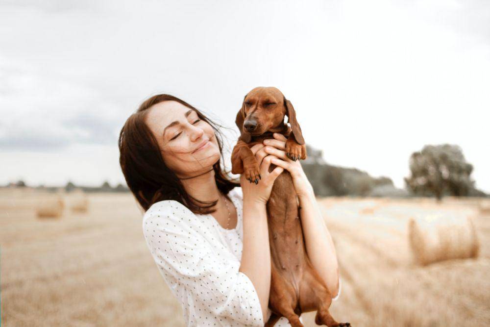ilustrasi wanita menggendong anjing (pexels.com/Dominika Roseclay)