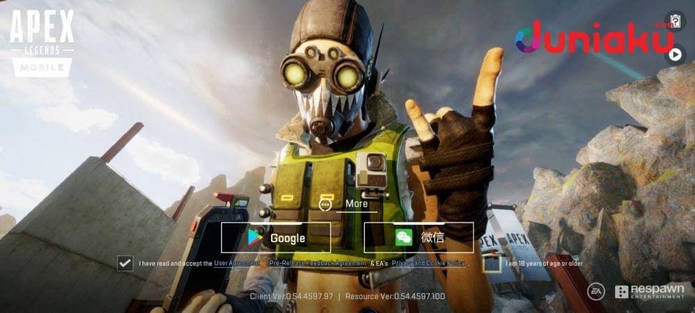 Halaman login Apex Legends Mobile. duniaku.com/Adhitya Daniel
