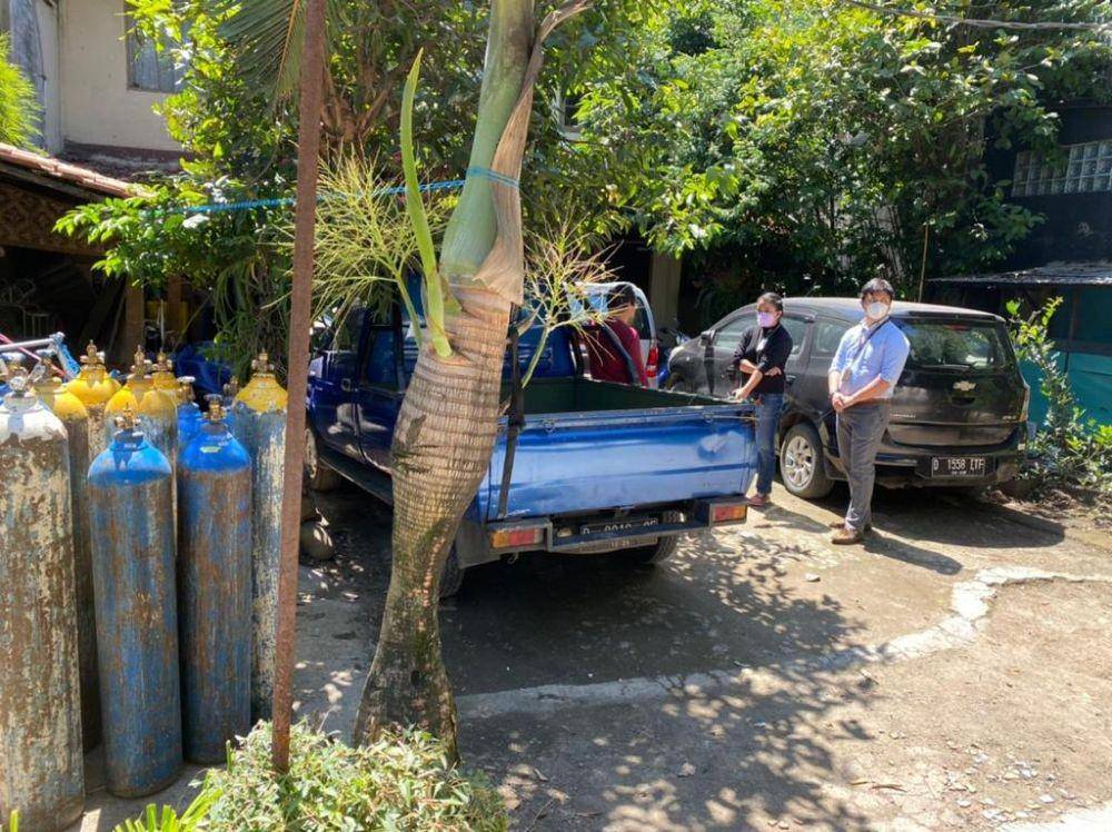 Foto: Istimewa/Tim KSP melakukan verifikasi lapangan terkait ketersediaan oksigen, obat dan vaksin COVID-19 di wilayah Kabupaten Bandung, Jawa Barat.