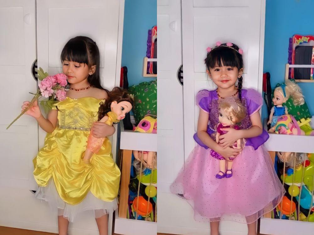 9 Potret Imut Qiandra Anak Ryana Dea dengan Kostum Princess