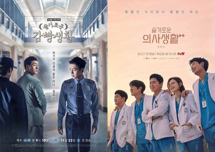 poster drama Prison Playbook dan Hospital Playlist (program.tving.com)