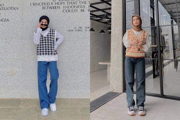 kolase potret padu padan vest ala Nola Clara (instagram.com/nolaclr.a)