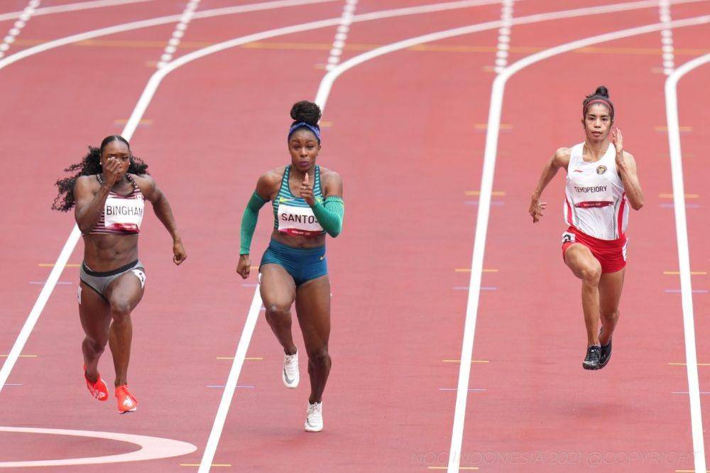 Sprinter Alvin Tehupeiory di Olimpiade Tokyo 2020. (dok. NOC Indonesia)