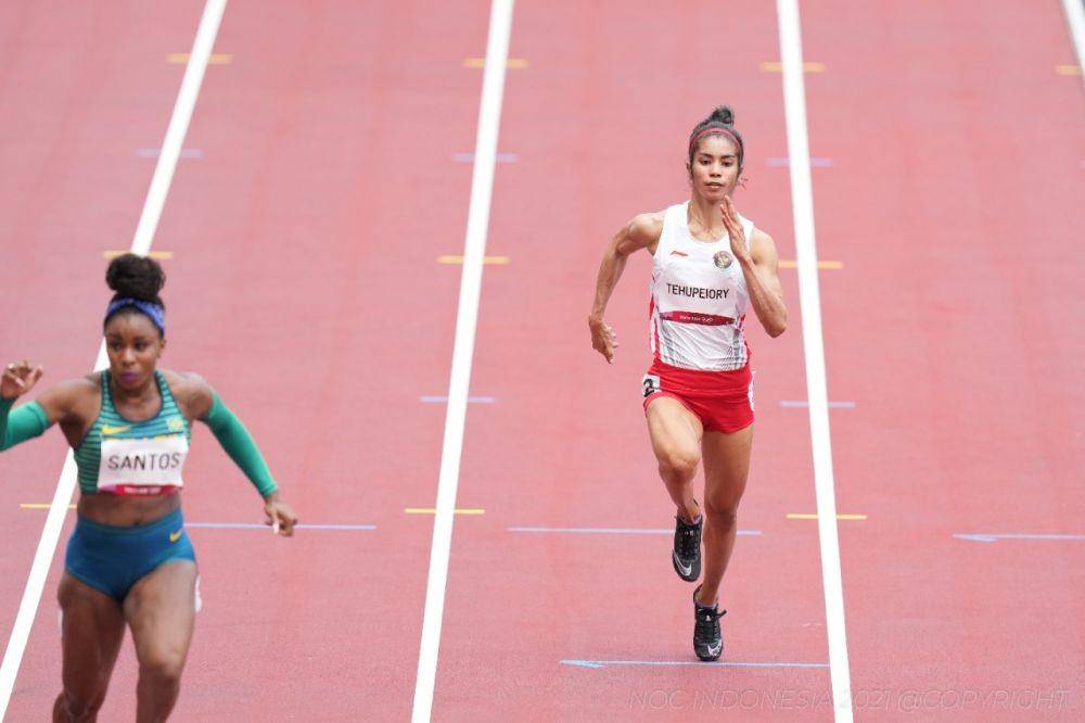 Sprinter Alvin Tehupeiory di Olimpiade Tokyo 2020. (dok. NOC Indonesia)