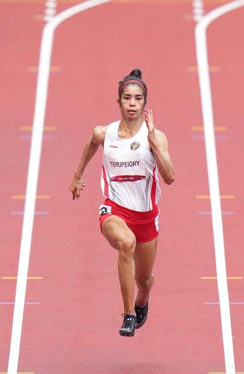 Sprinter Alvin Tehupeiory di Olimpiade Tokyo 2020. (dok. NOC Indonesia)