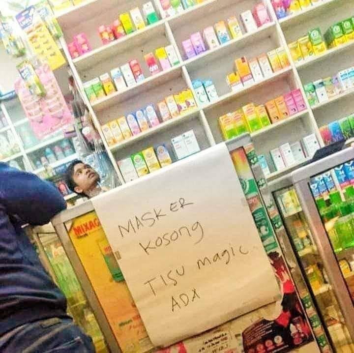 tulisan kocak stok barang kosong (instagram.com/andumhumor)