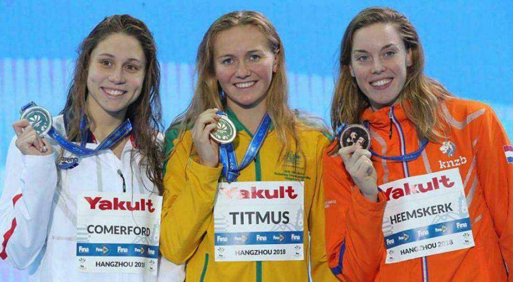 potret Ariarne Titmus meraih medali emas di World Championships 18 (instagram.com/ariarnetitmus_)