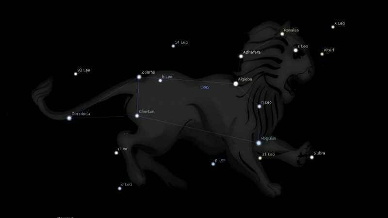 ilustrasi Regulus di  konstelasi Leo (dok. Stellarium)