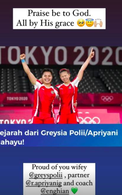 Kemesraan Greysia Polii dan suami (instagram.com/felixdjimin)