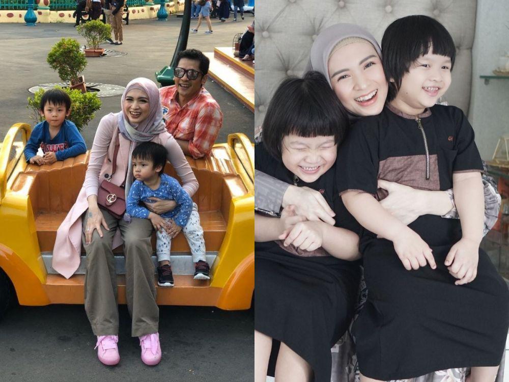 10 Potret Keseruan Donita dan Adi Nugroho Momong Dua Anak!