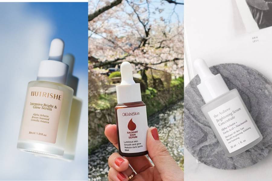 Foto produk serum dengan kandungan arbutin (Berbagai sumber)
