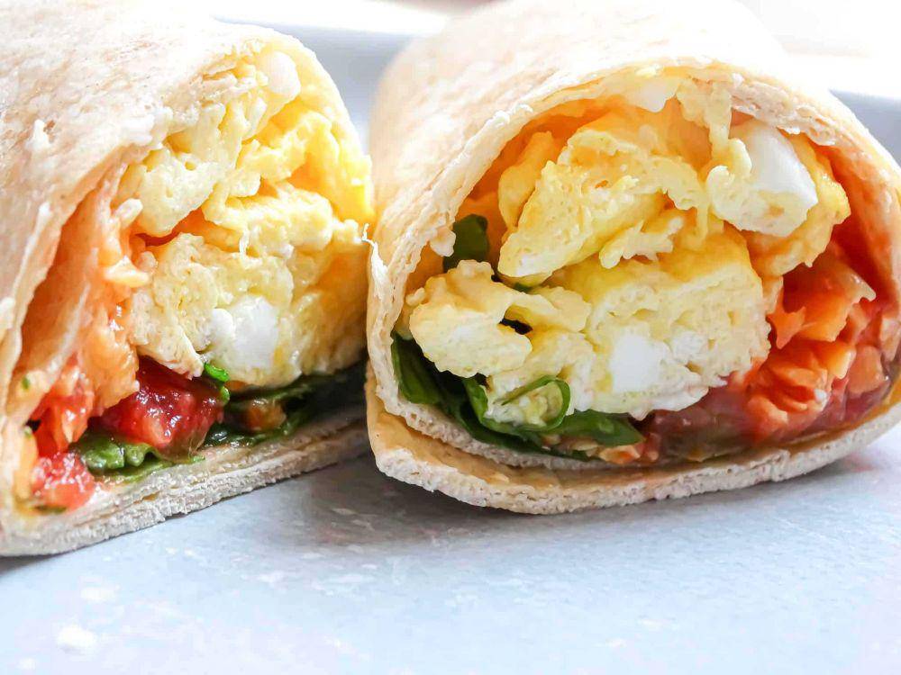 Spinach egg burrito (tastyoven.com)