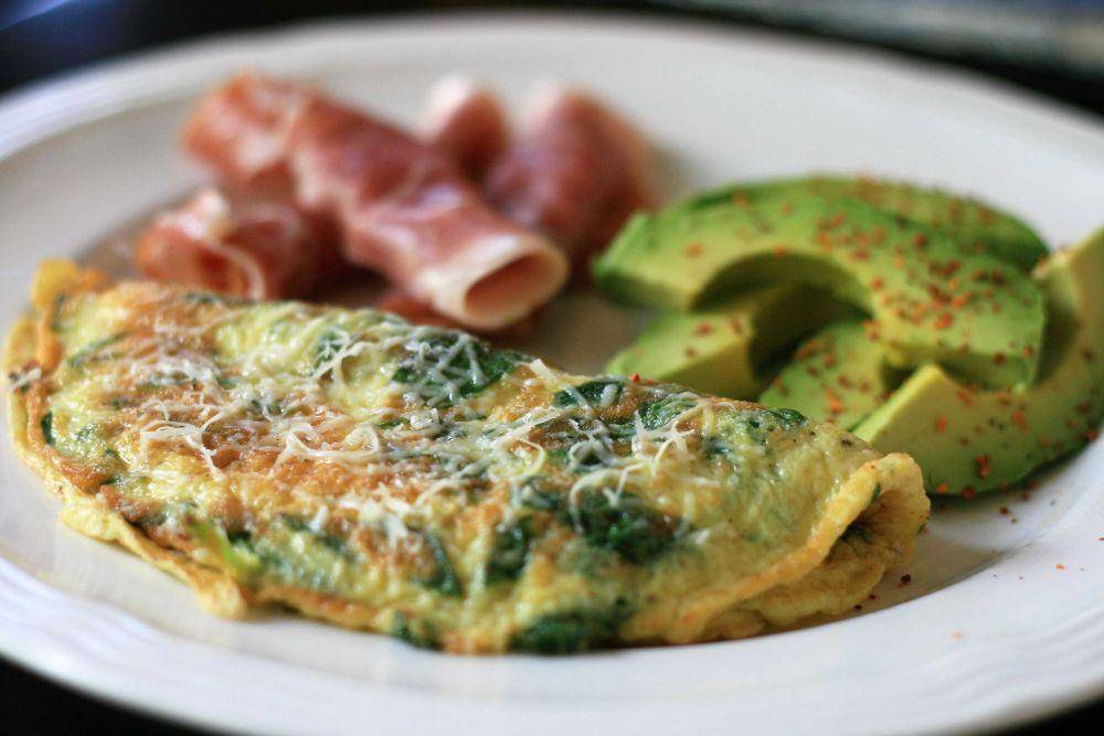Baby spinach omelette (allrecipes.com)