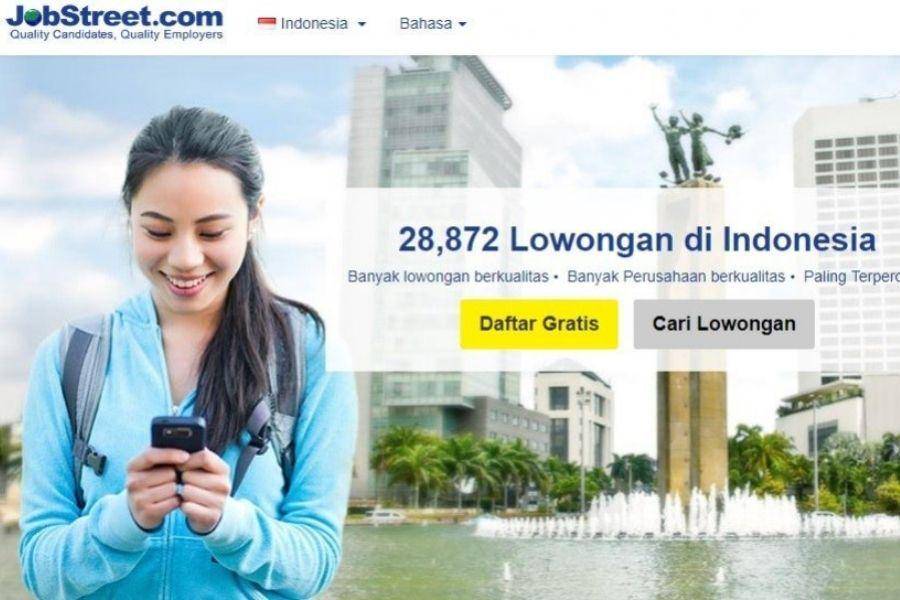 cuplikan laman JobStreet (suara.com/Amelia Prisilia)