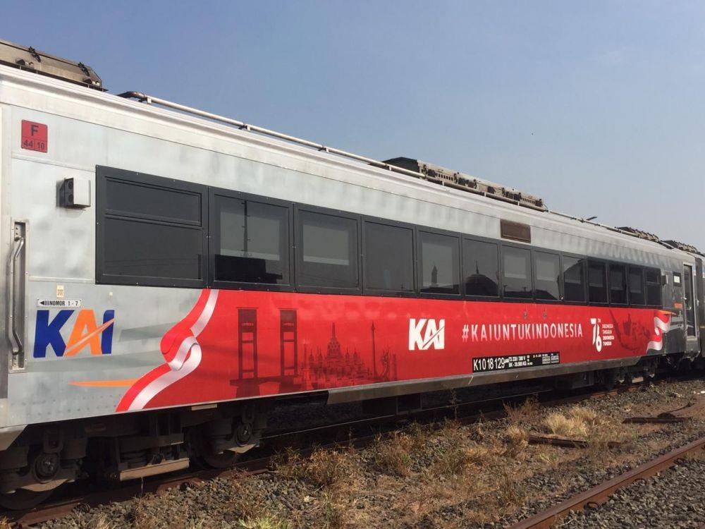 Empat Gerbong Kereta Api Ini Tampil Beda Jelang HUT RI ke-76