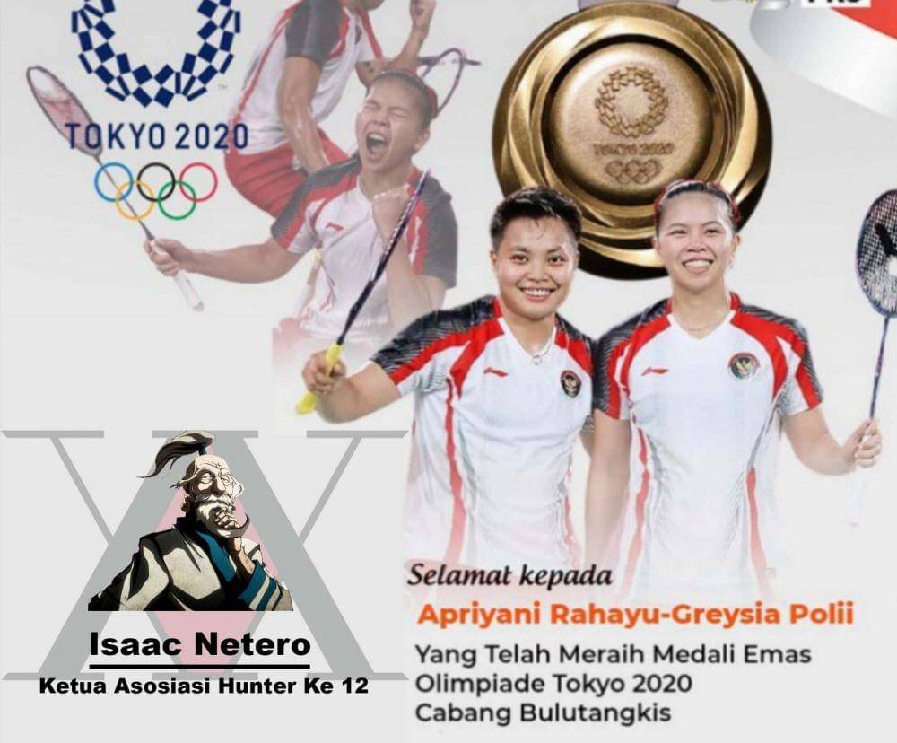 Poster ucapan selamat untuk Greysia dan Apriyani (witter.com/fajar17)